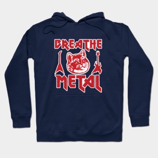 Death Metal Heavy Breathing Cat Hoodie